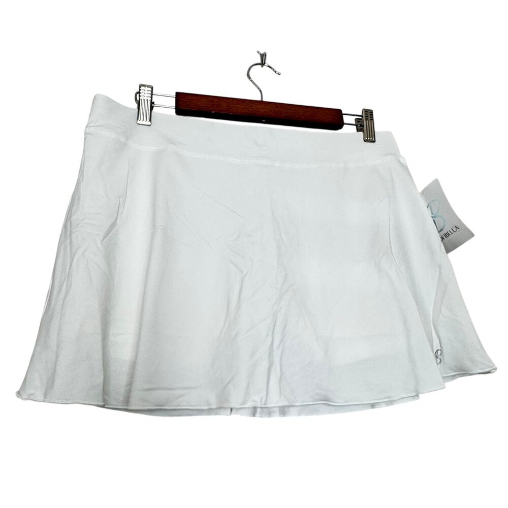 Sofibella Tennis Skort White 13 Inch Flounce Stretch Athletic Women Large NWT - Picture 2 of 7
